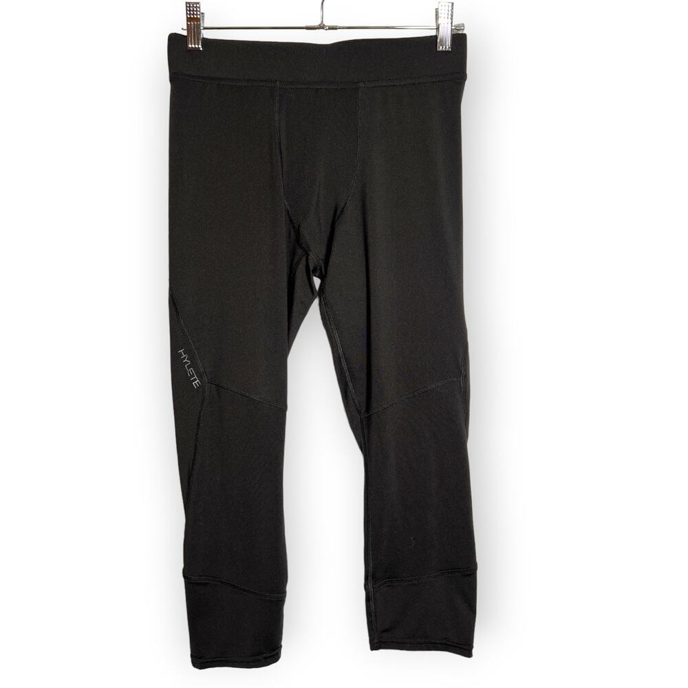 Hylete Apex 3/4 Compression Tights SIZE M Black Gym Workout Performance Pants